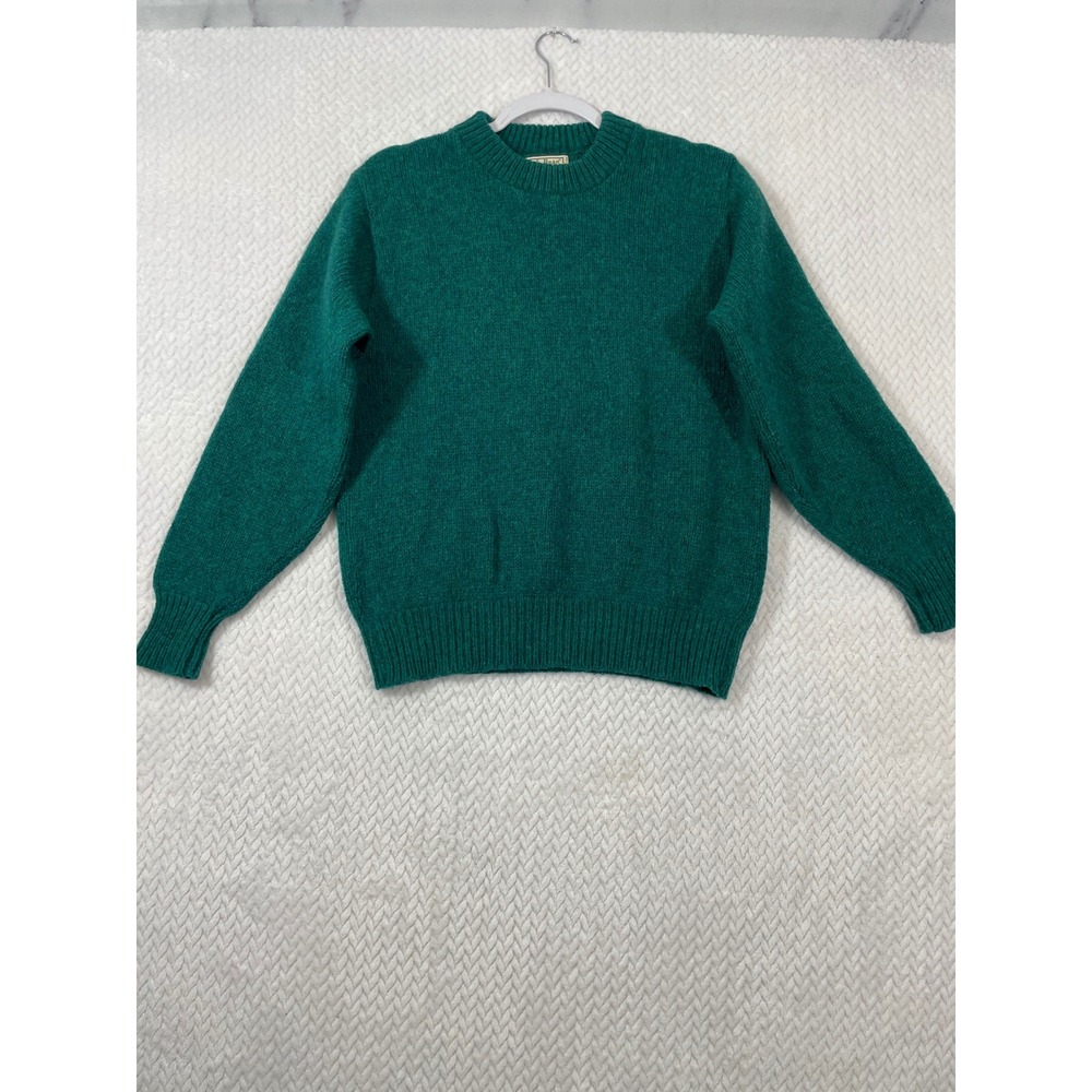 Vintage L.L. Bean Crewneck Sweater Womens Medium Green U.S.A
